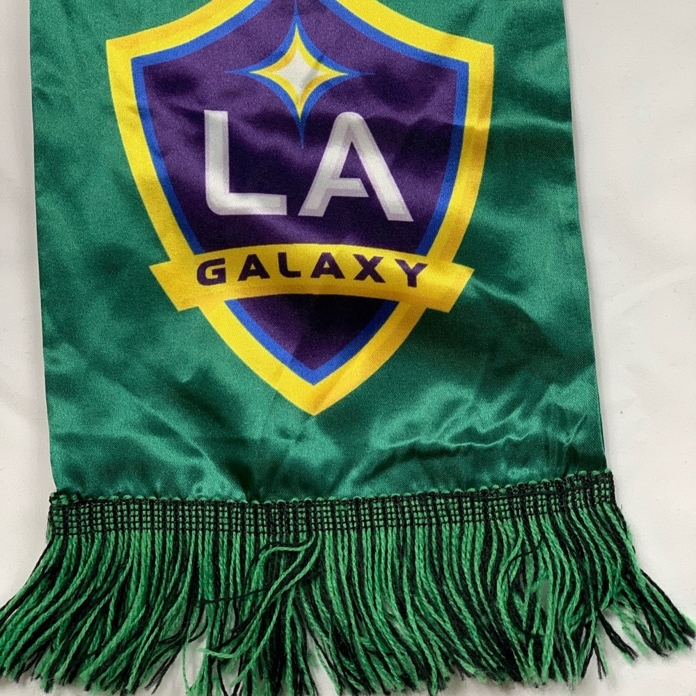 Jameson Irish Whiskey x LA Galaxy MLS Soccer Scarf 60" Green Satin Promo - New